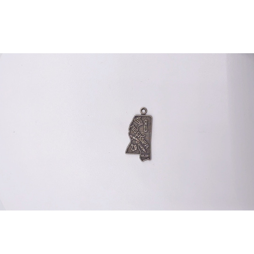 Vintage Carl-Art Sterling Silver Mississippi State Souvenir Charm